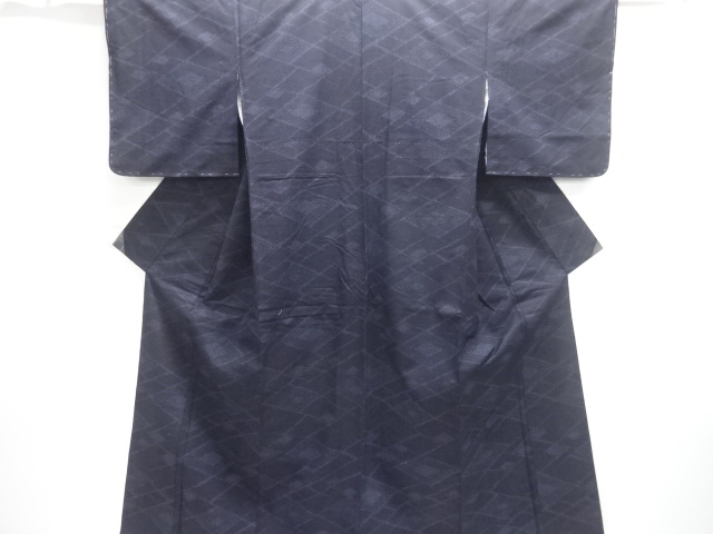 JAPANESE KIMONO / MAWATA YUKI TSUMUGI / WOVEN RHOMBUS PATTERN 